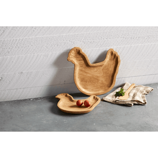 paulownia wood chicken trays -assorted