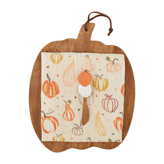 pumpkin print pumpkin board and towel set