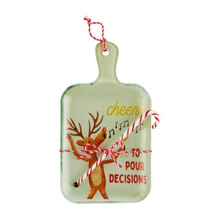 reindeer glass bar board set