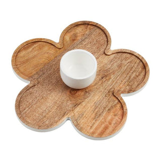 flower chip & dip board set