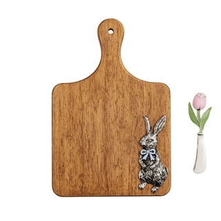 bow bunny wood board set - assorted