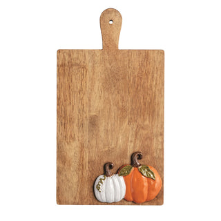 ceramic pumpkin wood board