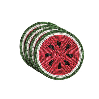 beaded fruit coasters - assorted