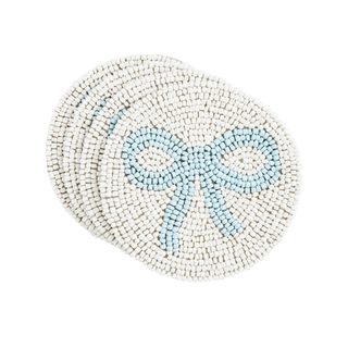 beaded bow coasters