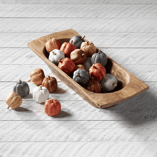 mini raffia pumpkins - assorted