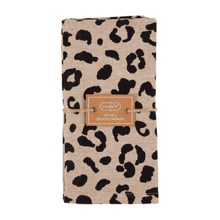 black cheetah napkin set