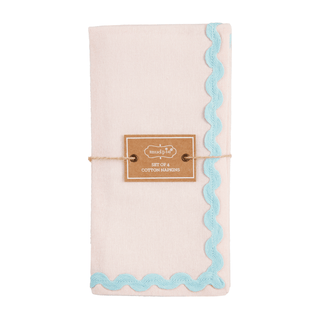 pink ric rac napkin set