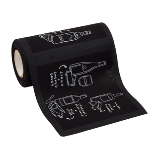 black cocktail napkin roll