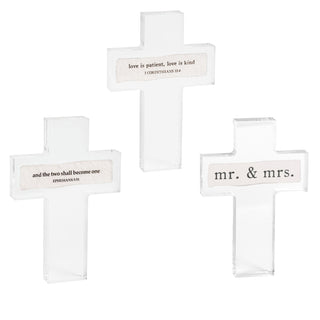 sentiment acrylic crosses - assorted