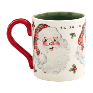 vintage santa face mug