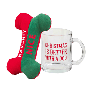 christmas is better dog mug set