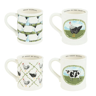 farm mugs - assorted
