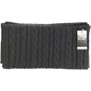 exclusive black label cable knit infinity scarf - assorted