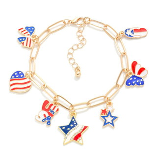 americana paperclip chain link bracelet