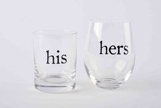 his & hers boxed glass set