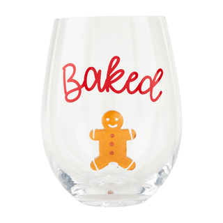 gingerbread man icon wine glass