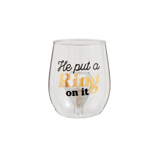 put a ring on it wine glass