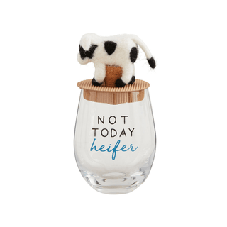 cow wine glass topper set