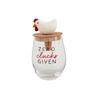 chicken wine glass topper set