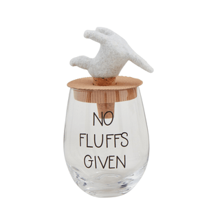 no fluffs glass wine topper set