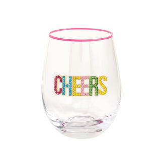 beaded birthday wine glasses - assorted