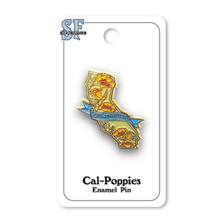 state of california w/ poppies enamel pin