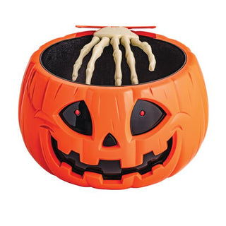 animated jack-o-latern pumpkin  candy bowl