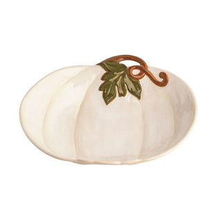 white pumpkin bowl