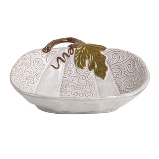 white pumpkin bowl