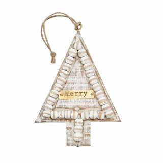 tree beaded plaque ornament