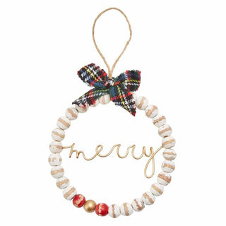 merry beaded ornament