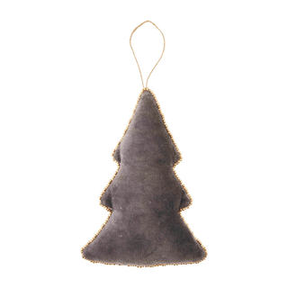 neutral velvet tree ornament