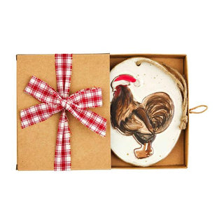 chicken christmas ornament