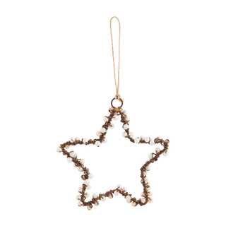 star pearl & wire ornament