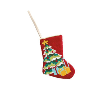 tree needle point stocking ornament