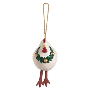 christmas chicken ornament