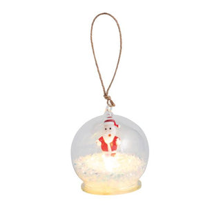 santa light up ornament
