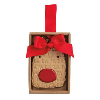 reindeer stamped ornament