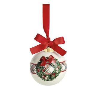 wreath tartan ball ornament
