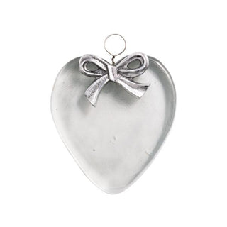 heart metal heart glass ornament