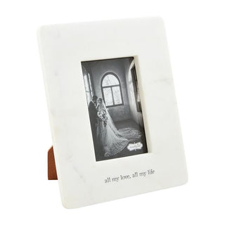 "all my love, all my life" marble wedding frame