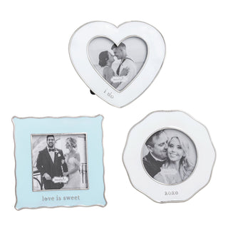 mini enamel wedding frames - assorted