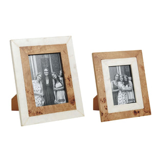 burlwood and marble frames - assorted