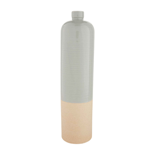 gray stoneware bottle vase