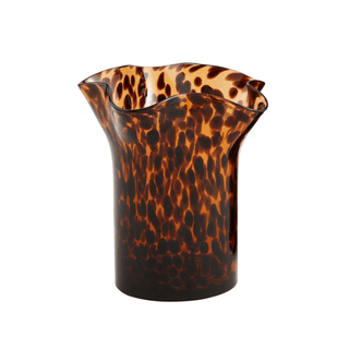 small ruffle tortoise glass vase