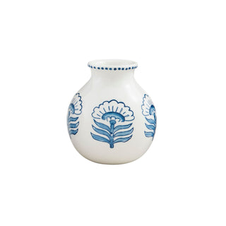 block print flower vases - assorted