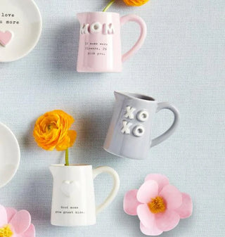 chunky letter mom bud vases - assorted