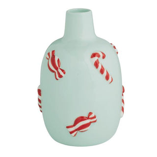 candy cane holiday vase