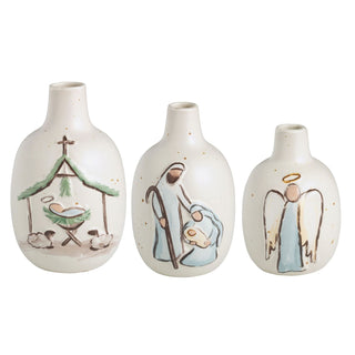 nativity bud vases - assorted