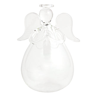 praying glass angel bud vase
